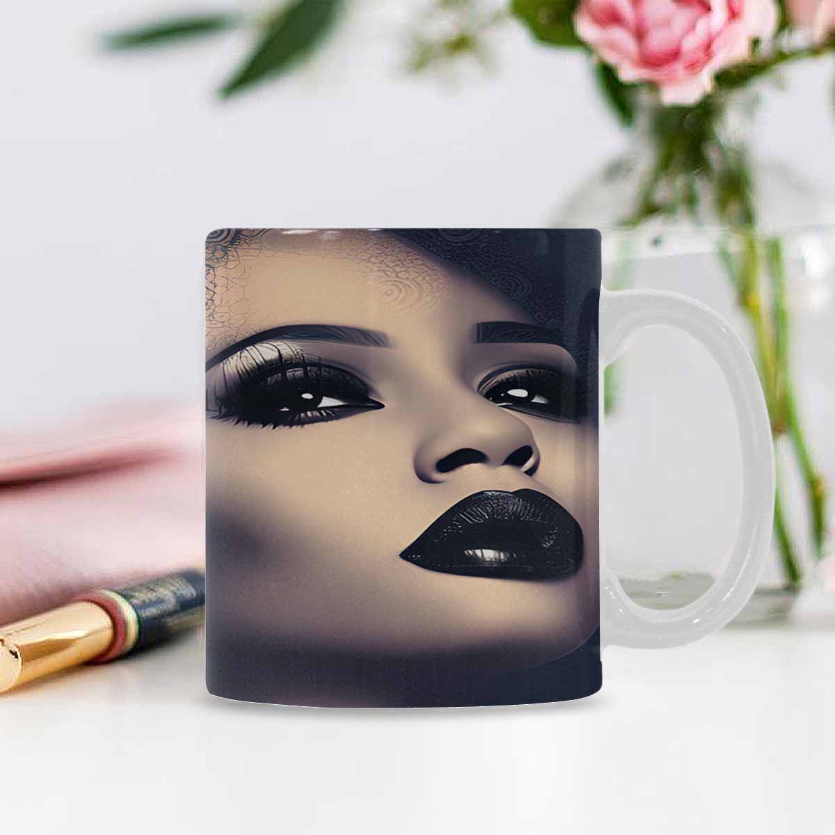 Quality Mug, coffee mug, tea cup, Black Faces, Set 1, design 62