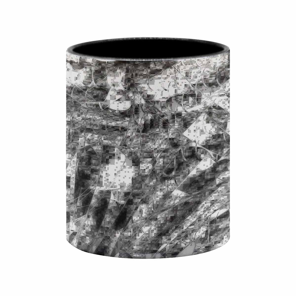 Coffee Mug, tea cup, black core, abstract, design 6