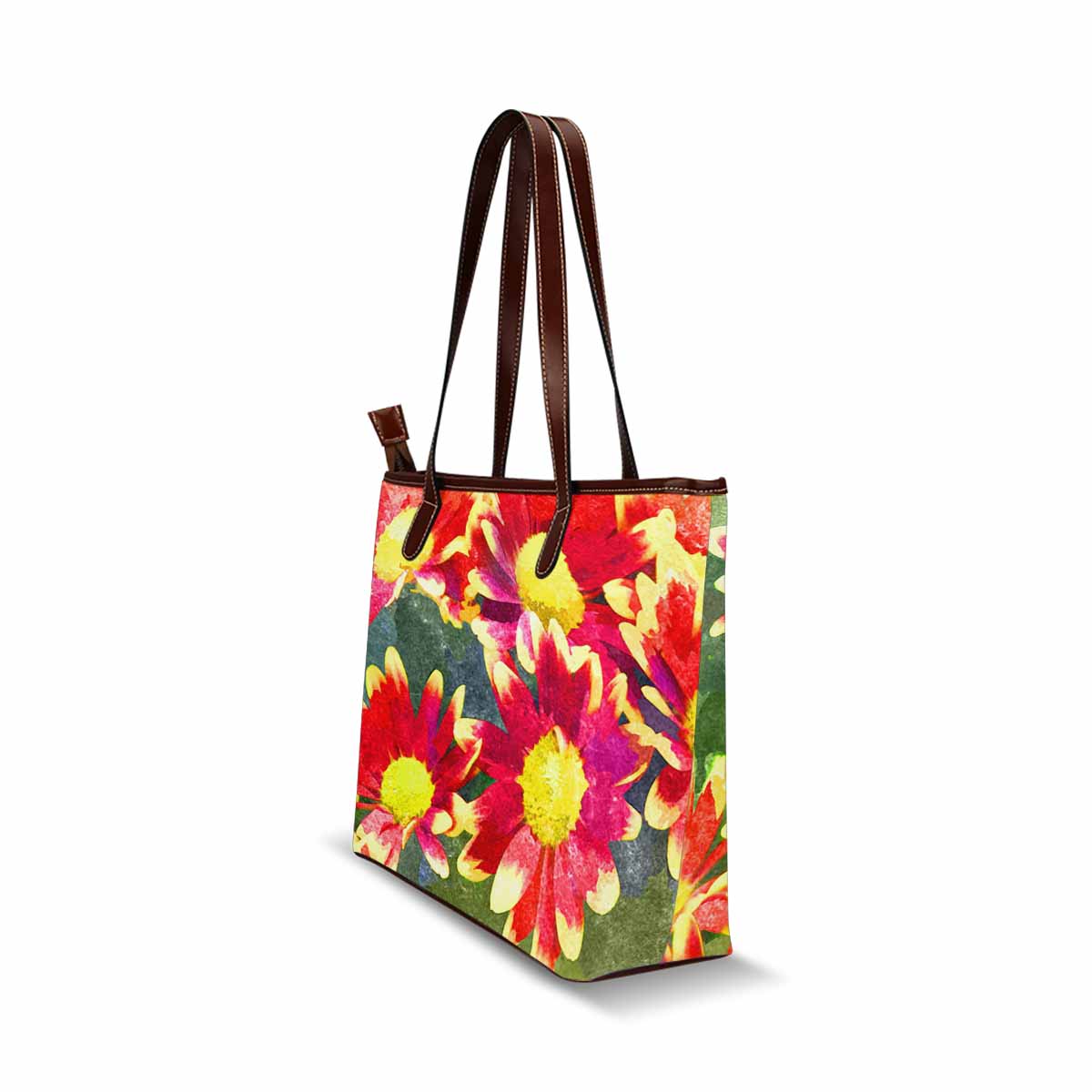 Classic Fabric handbag, watercolor floral, design 217