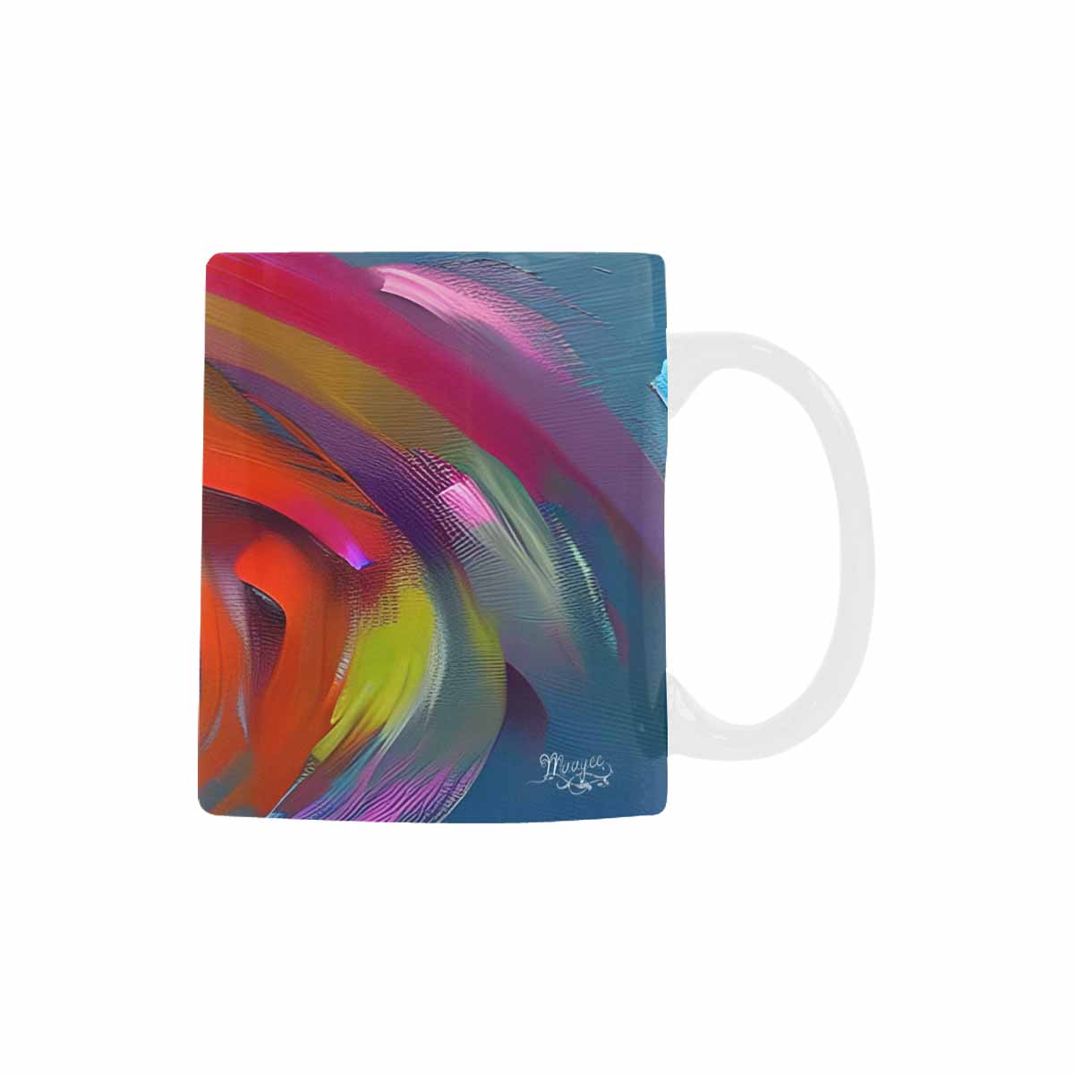 USA, Color Coffee Mug, tea cup, caucasian Face, design 22