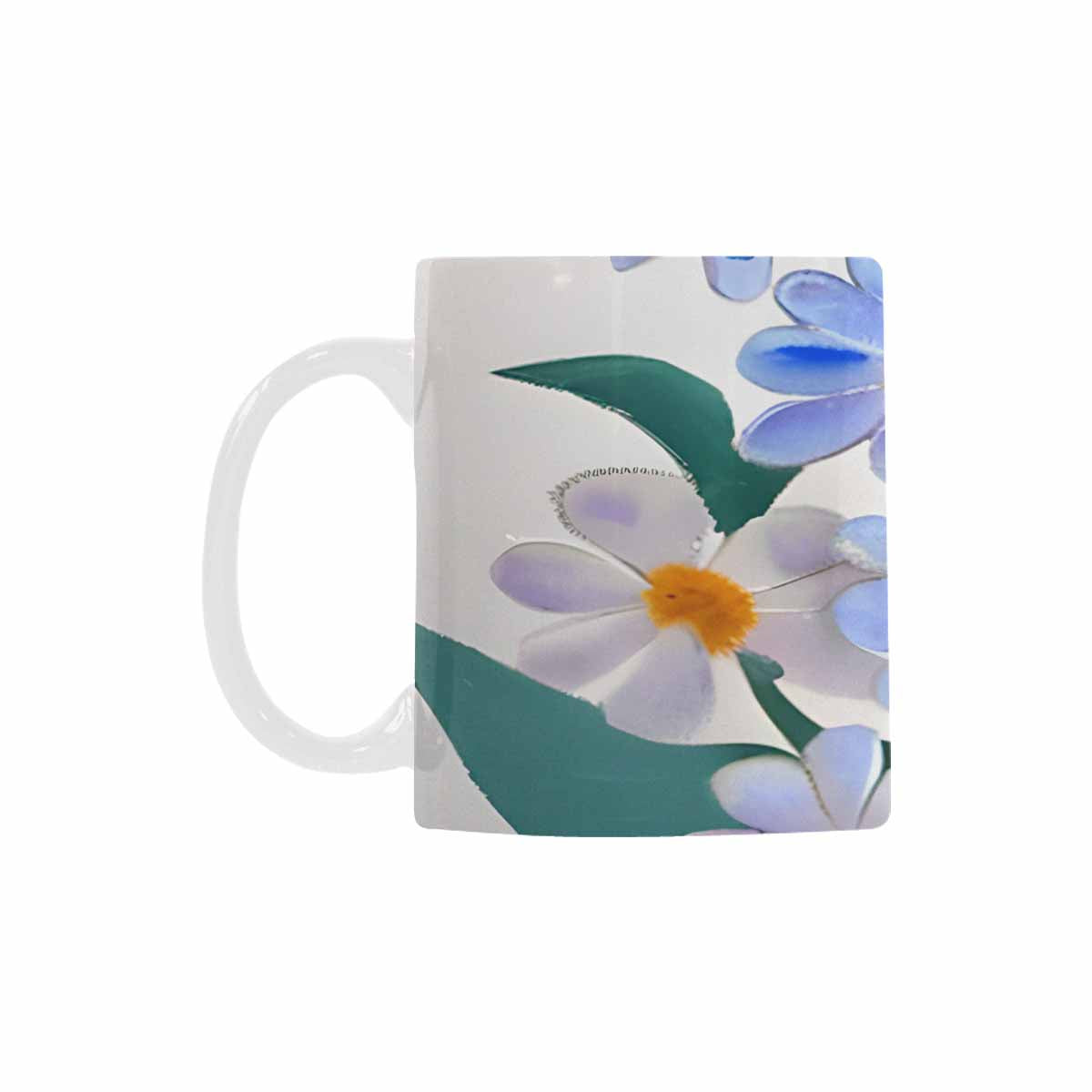 USA made Quality Mug, coffee mug, tea cup, Bright florals, Set 1, Design 47