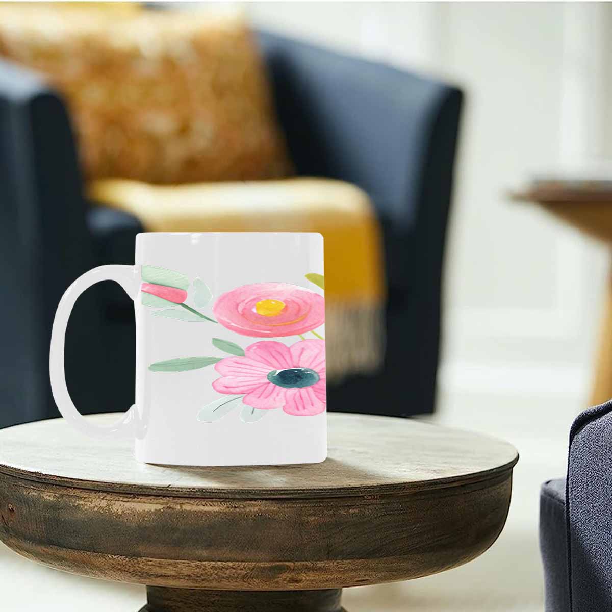 Quality Mug, coffee mug, tea cup, Bright florals, Set 2, design 41