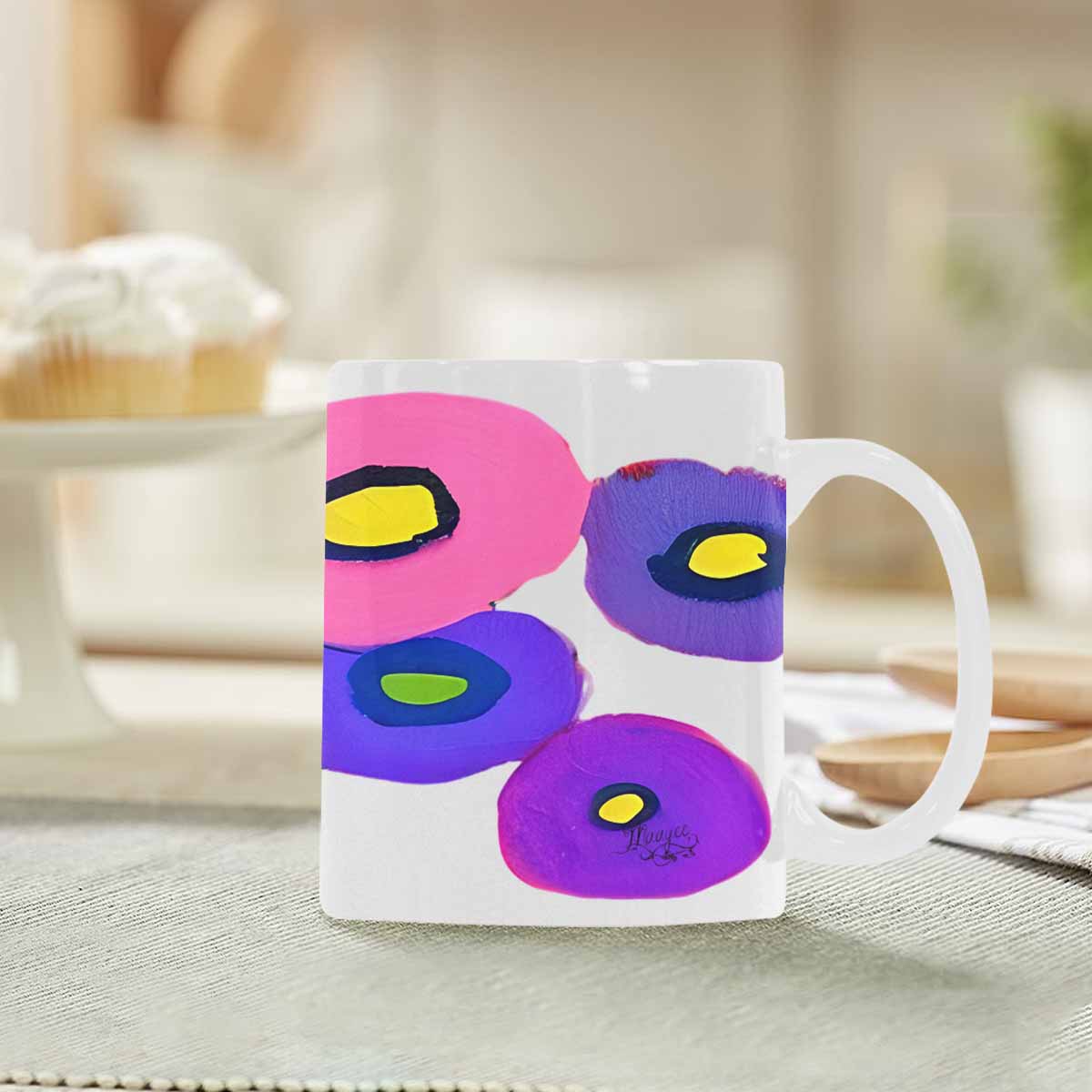 Quality Mug, coffee mug, tea cup, Bright florals, Set 1A, Design 71