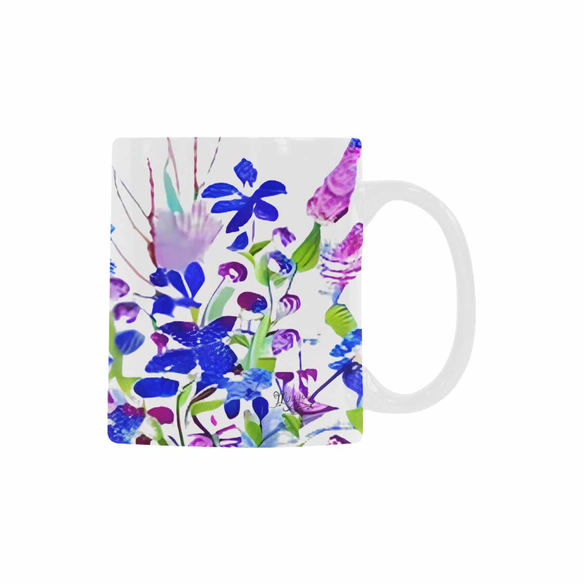 Quality Mug, coffee mug, tea cup, Bright florals, Set 1A, Design 9