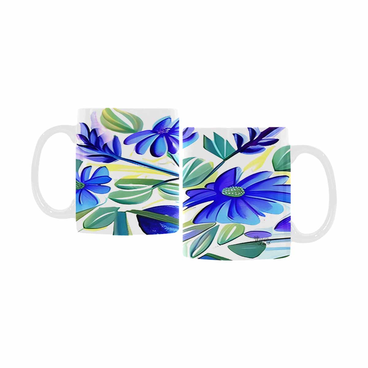 USA made Quality Mug, coffee mug, tea cup, Bright florals, Set 1A, Design 58