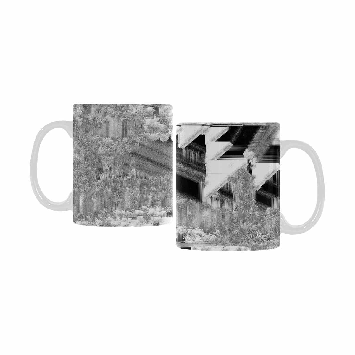 Quality Mug, coffee mug, tea cup, B & W Abstract, Set 1, design 121