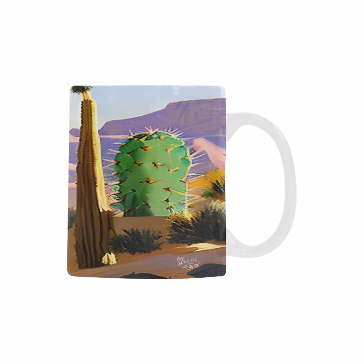 Coffee Mug, tea cup, desert scene, design 13