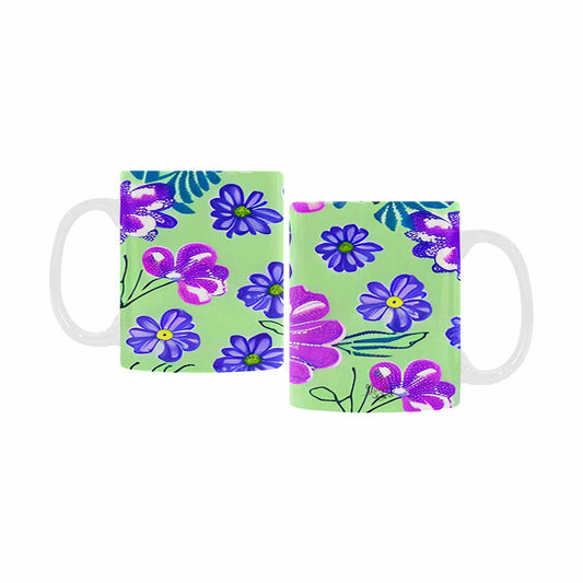 USA made Quality Mug, coffee mug, tea cup, Bright florals, Set 1, Design 119