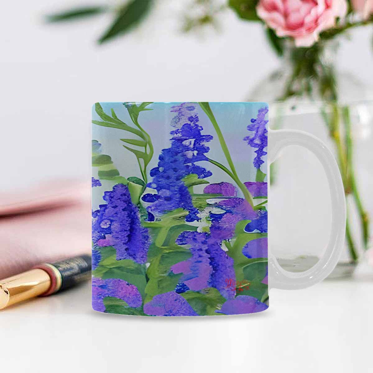 Quality Mug, coffee mug, tea cup, Bright florals, Set 1, Design 88
