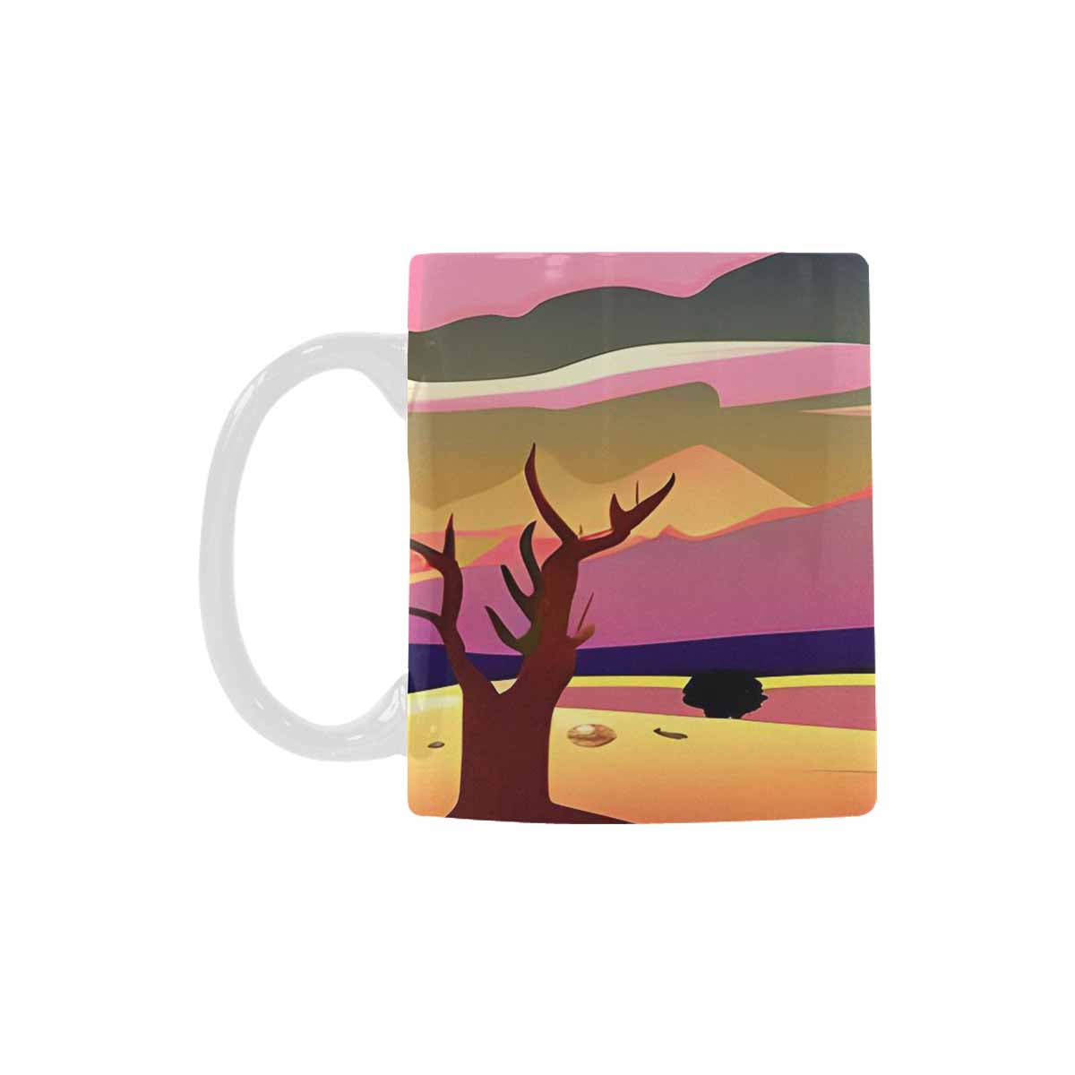 Coffee Mug, tea cup, desert scene, design 37