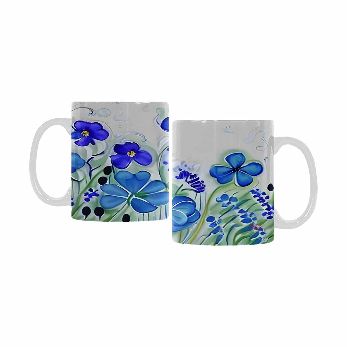 Quality Mug, coffee mug, tea cup, Bright florals, Set 1, Design 78