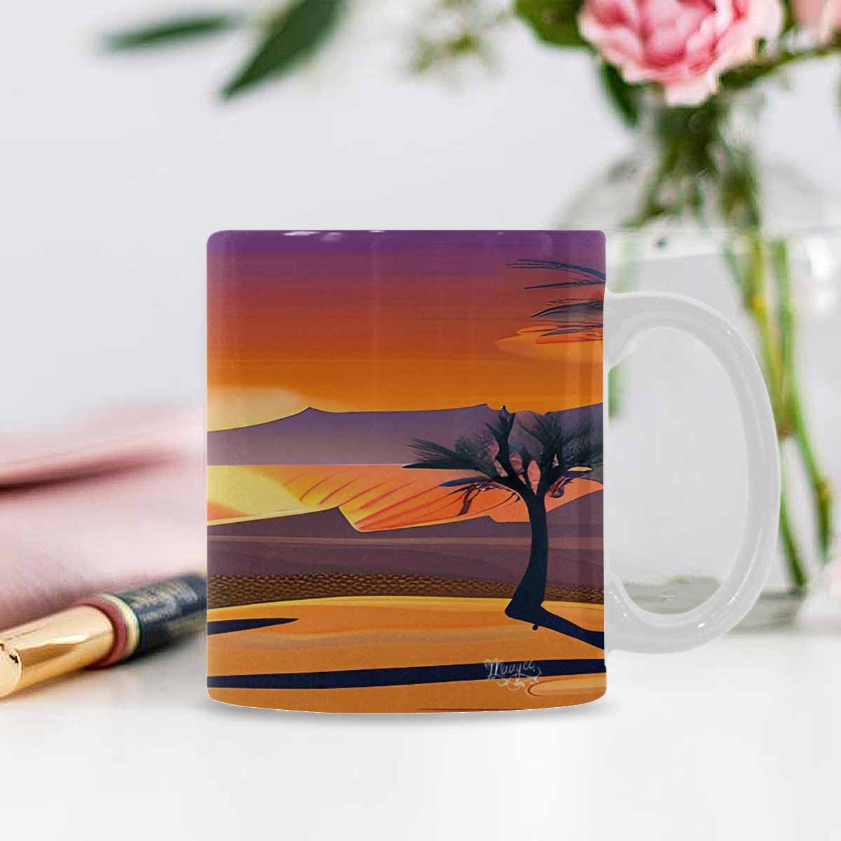 Coffee Mug, tea cup, desert scene, design 59