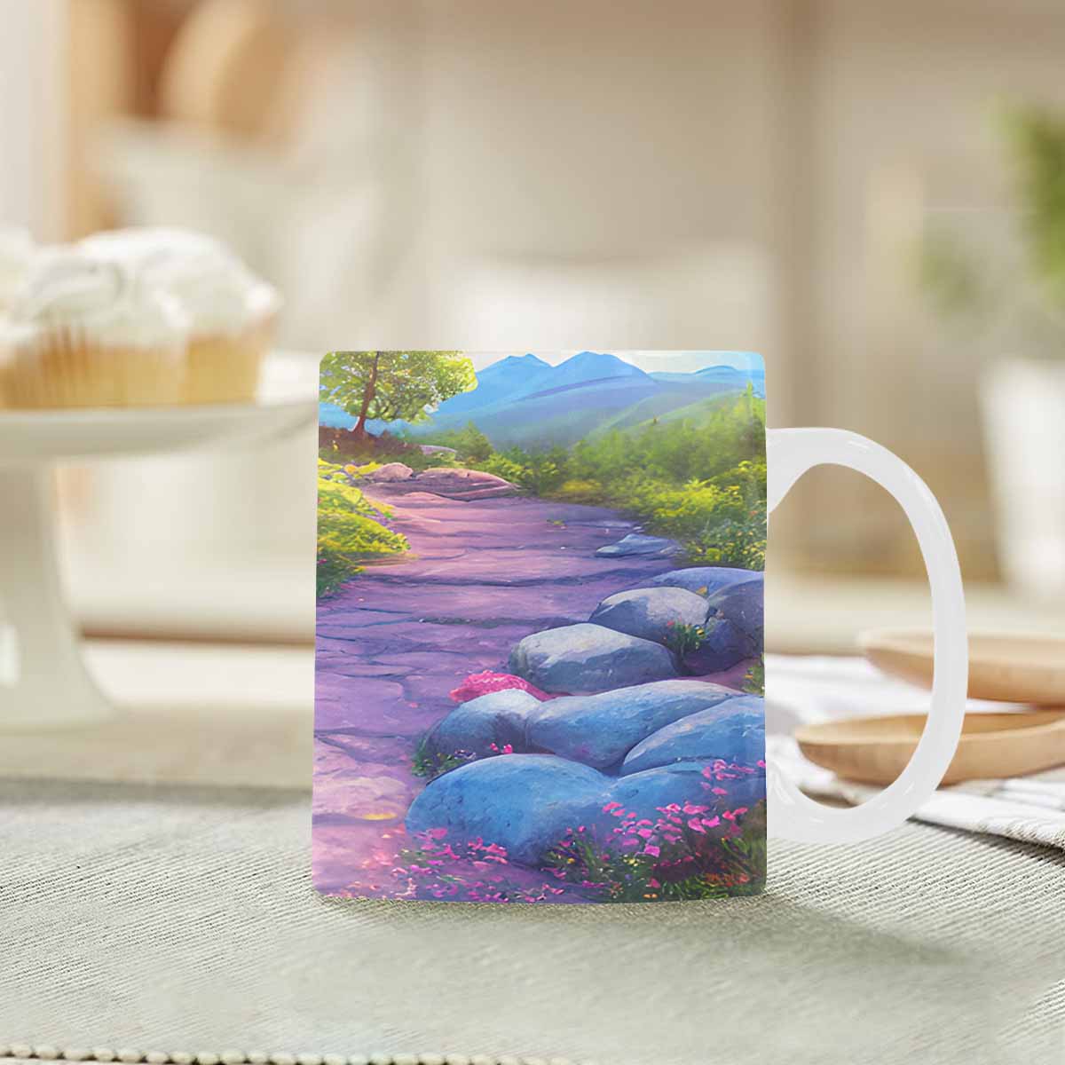 Rivers & Mountains Landscape mugs, set 1 design 11