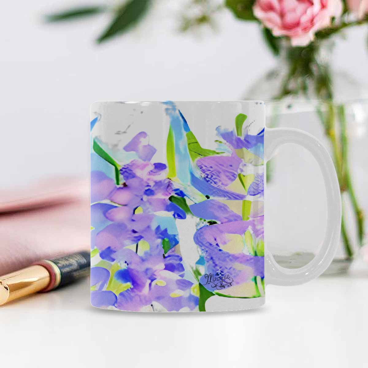 Quality Mug, coffee mug, tea cup, Bright florals, Set 1A, Design 16