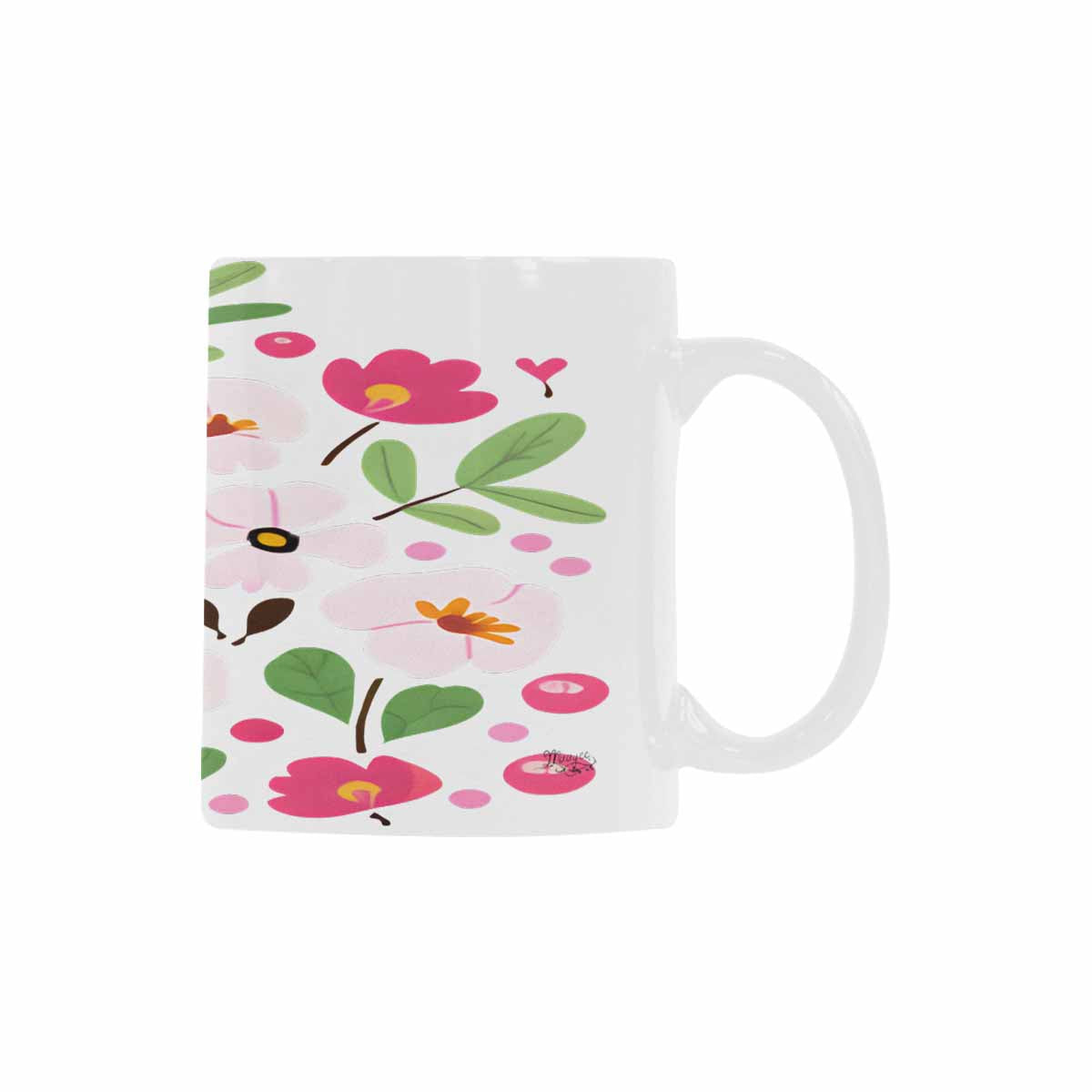Quality Mug, coffee mug, tea cup, Bright florals, Set 2, design 50