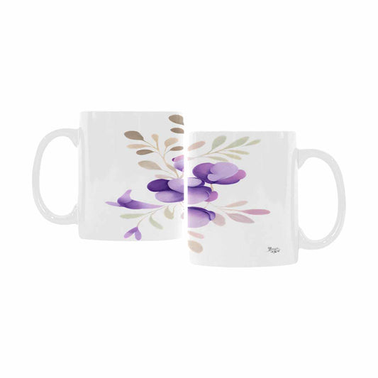 USA made Quality Mug, coffee mug, tea cup, Bright florals, Set 2, design 25