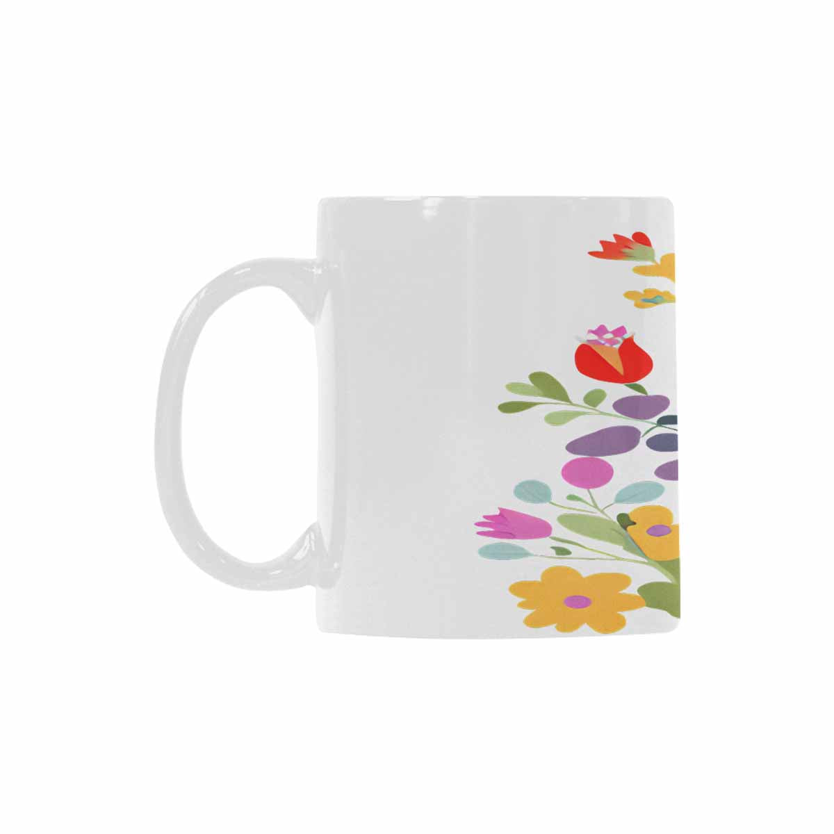 Quality Mug, coffee mug, tea cup, Bright florals, Set 2, design 57