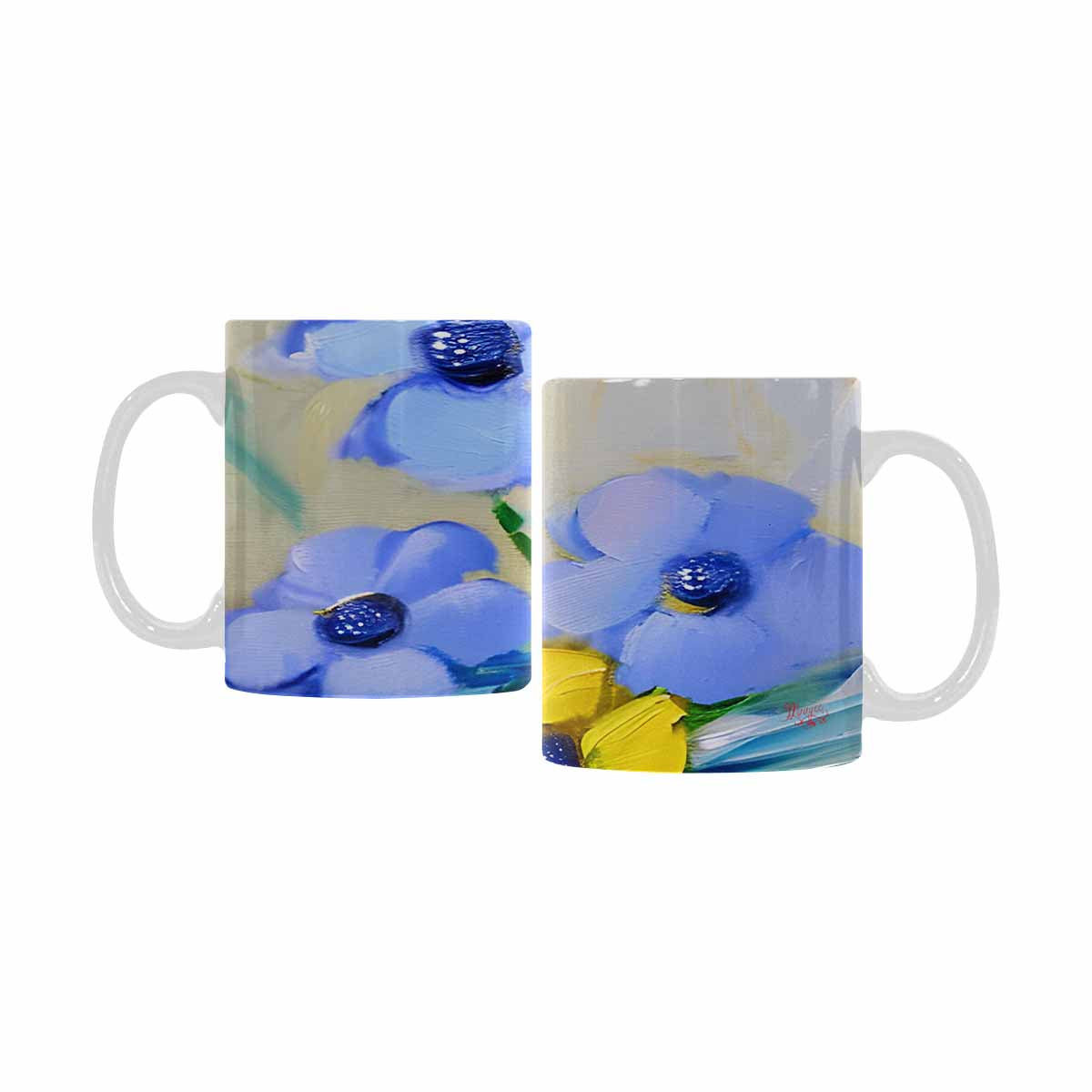 Quality Mug, coffee mug, tea cup, Bright florals, Set 1, Design 162