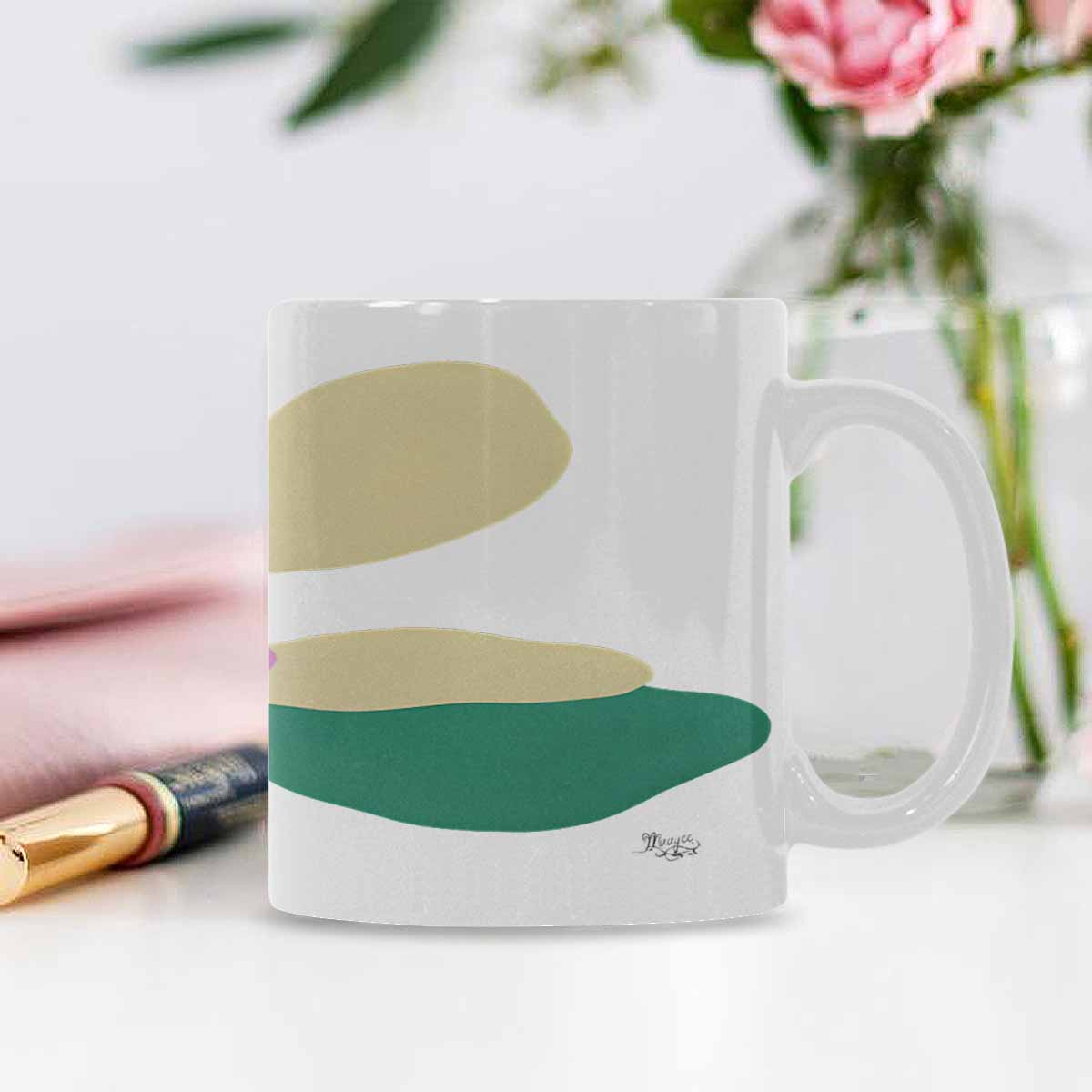 Quality Mug, coffee mug, tea cup, Bright florals, Set 2, design 79
