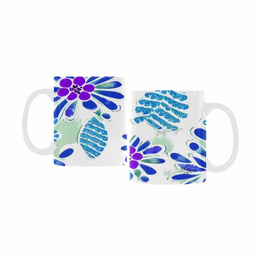 USA made Quality Mug, coffee mug, tea cup, Bright florals, Set 1A, Design 126