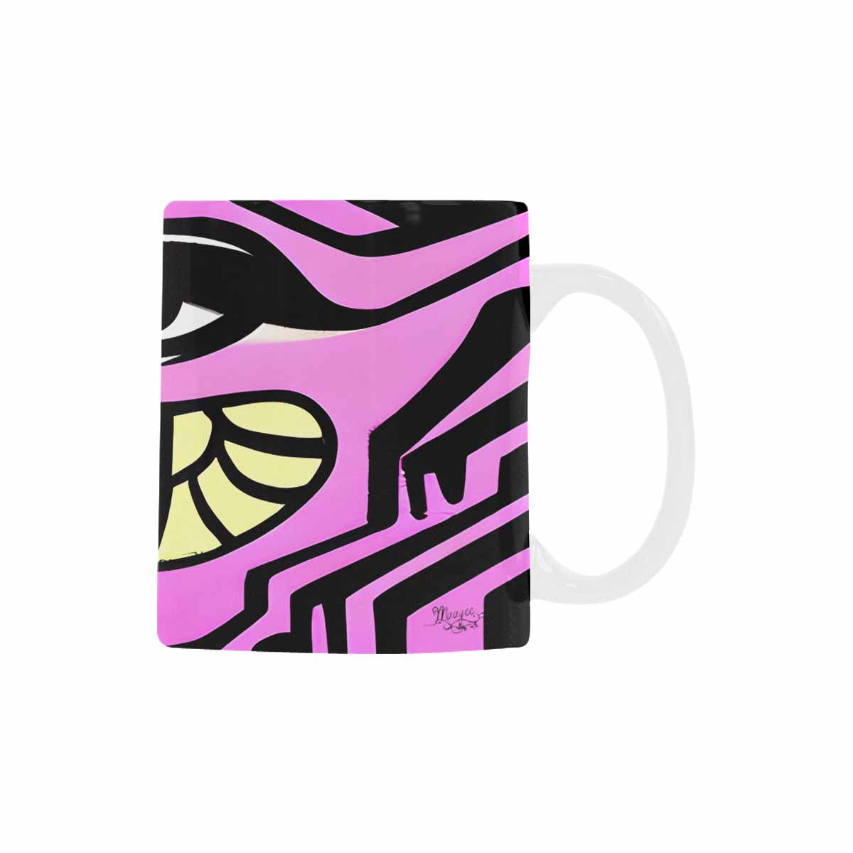 USA, Color Coffee Mug, tea cup, caucasian Face, design 46