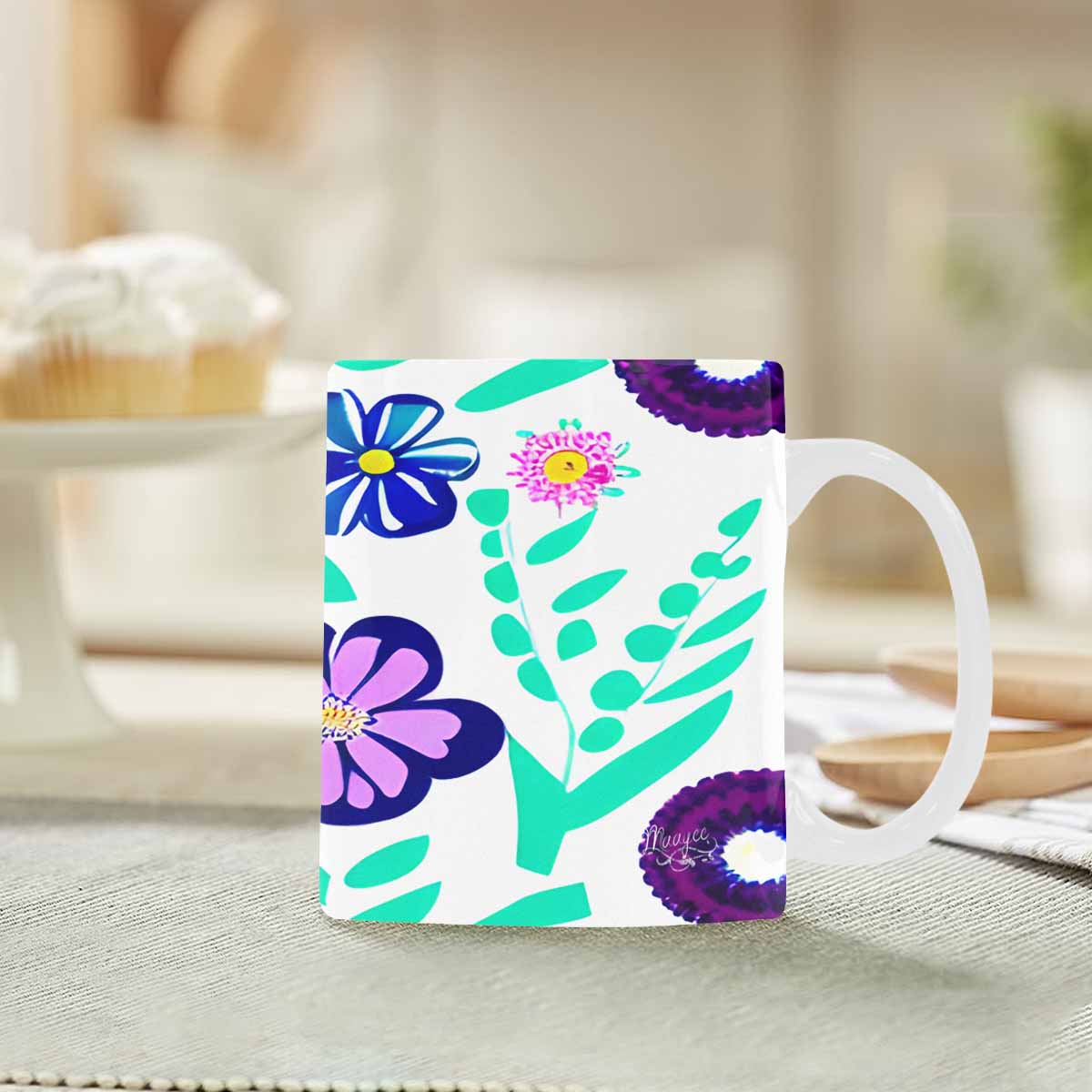 Quality Mug, coffee mug, tea cup, Bright florals, Set 1, Design 130