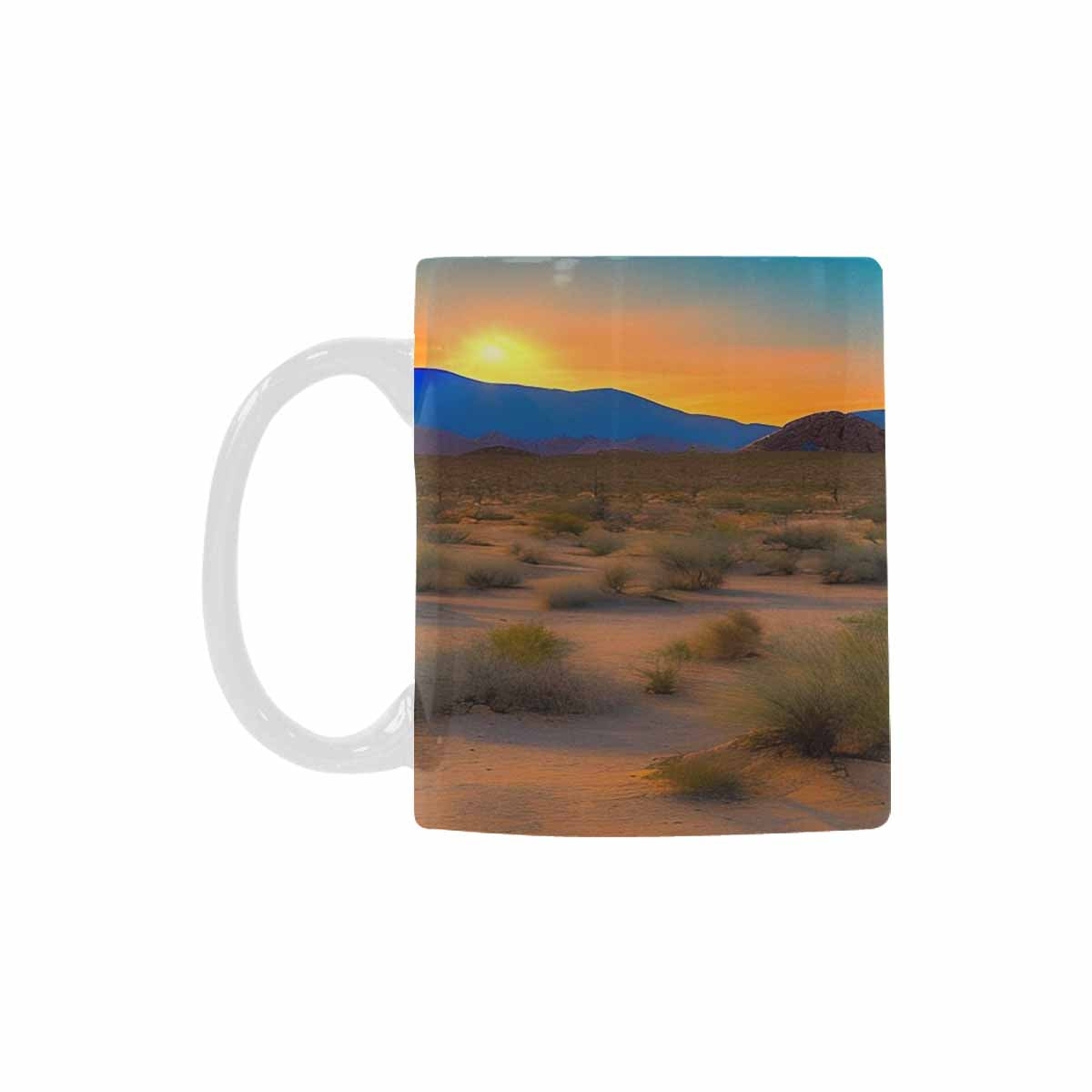 Coffee Mug, tea cup, desert scene, design 7