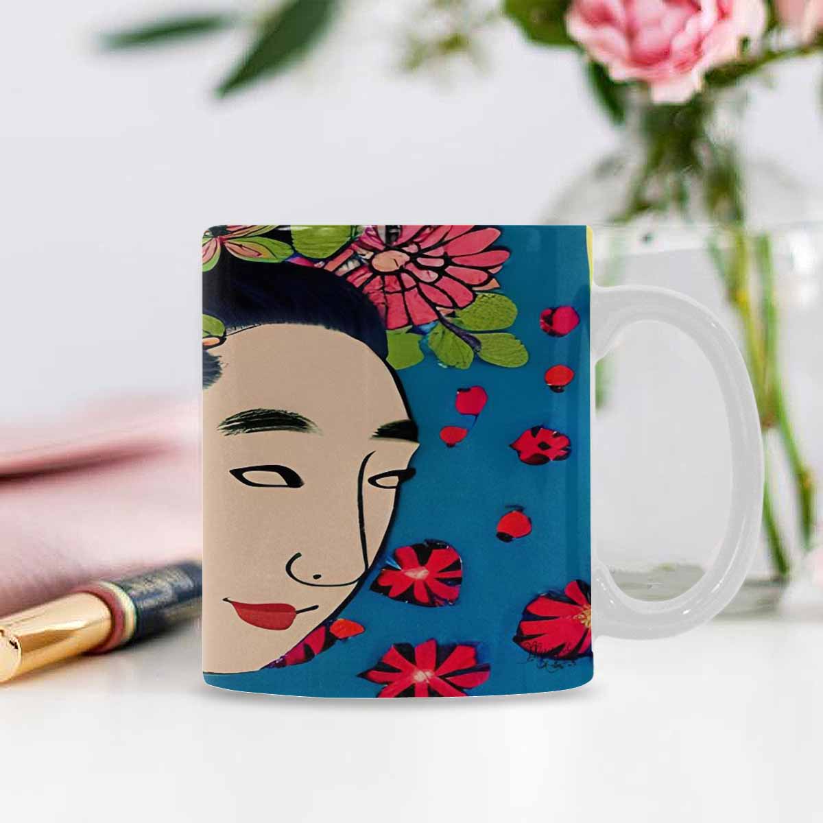 Quality Mug, coffee mug, tea cup, Asian Faces, Design 40