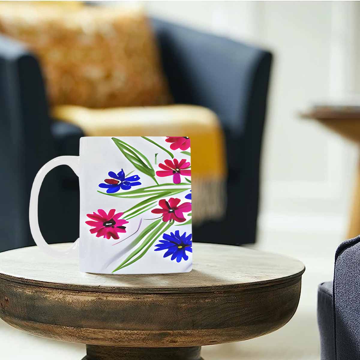 Quality Mug, coffee mug, tea cup, Bright florals, Set 1, Design 112