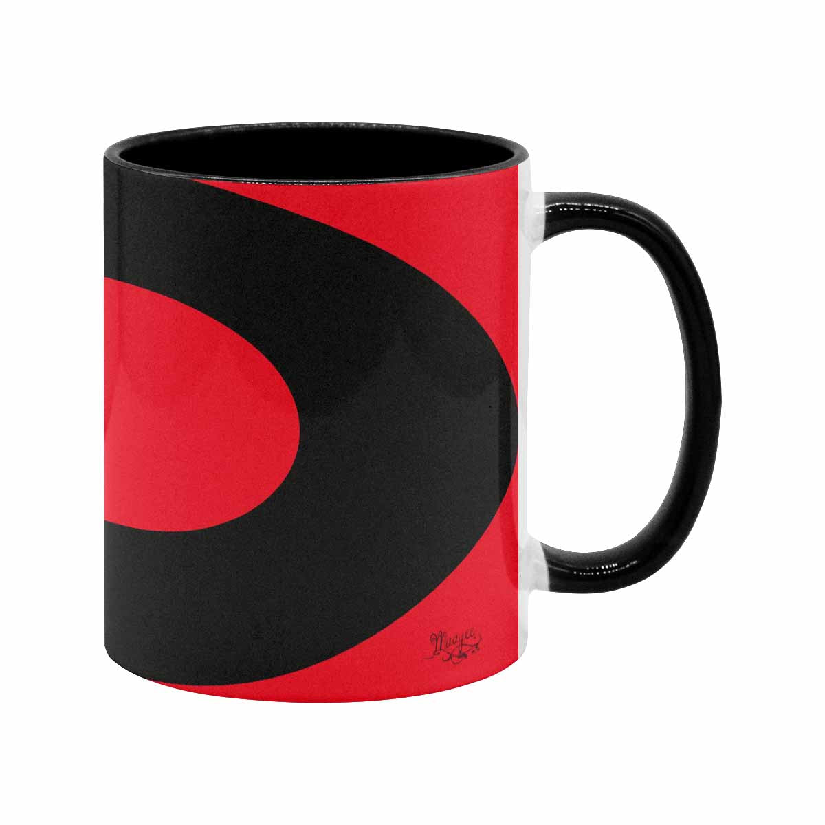 Coffee Mug, tea cup, black core, abstract, design 97