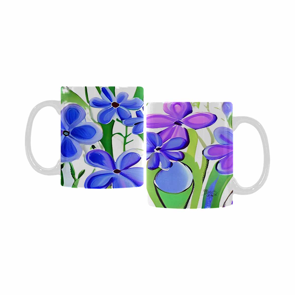 Quality Mug, coffee mug, tea cup, Bright florals, Set 1A, Design 57