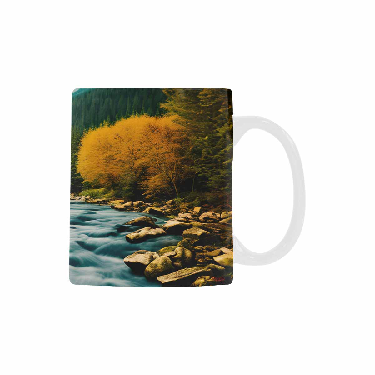 Rivers & Mountains Landscape mugs, set 1 design 23