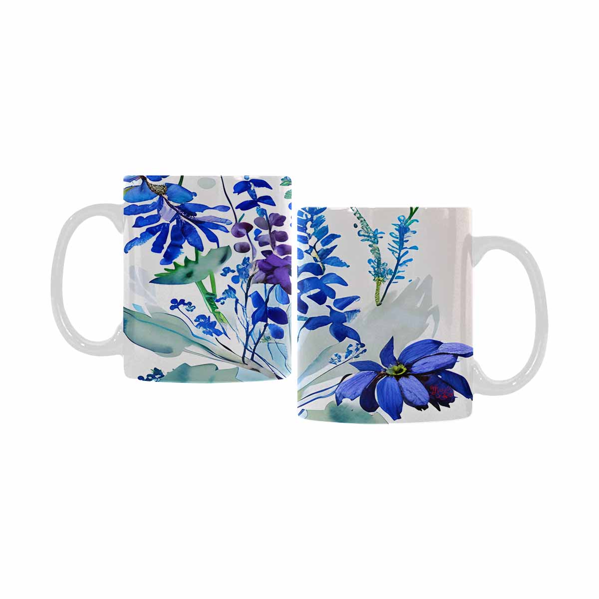 Quality Mug, coffee mug, tea cup, Bright florals, Set 1, Design 26