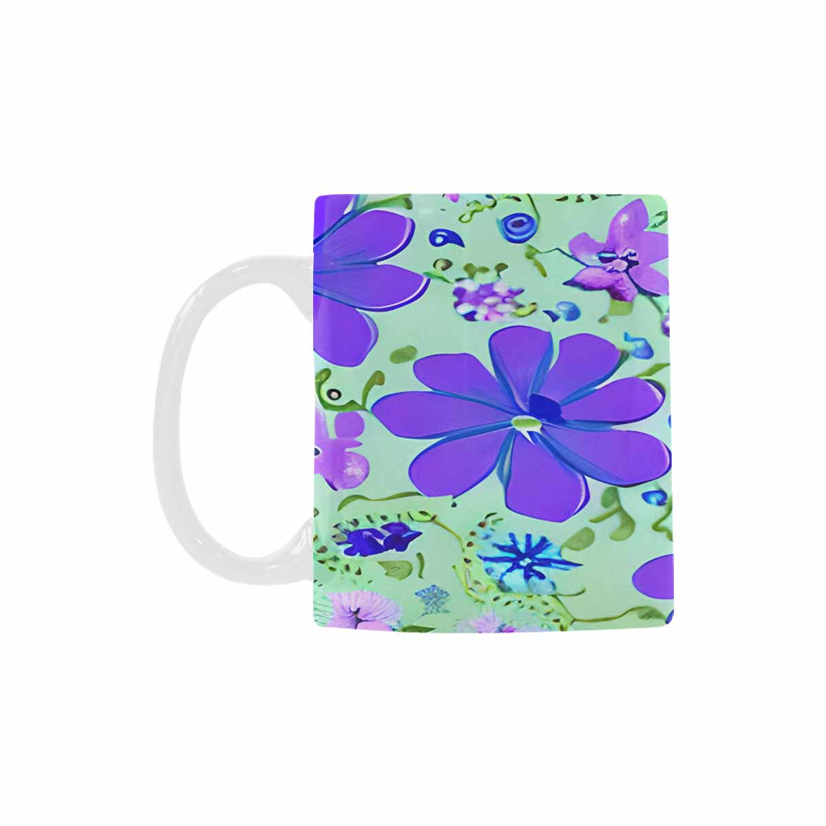 USA made Quality Mug, coffee mug, tea cup, Bright florals, Set 1, Design 121