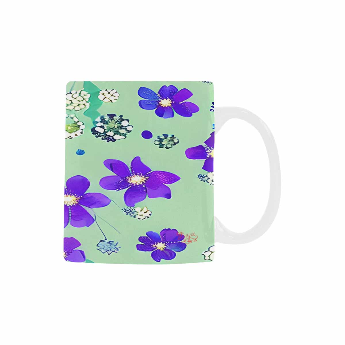 USA made Quality Mug, coffee mug, tea cup, Bright florals, Set 1, Design 141