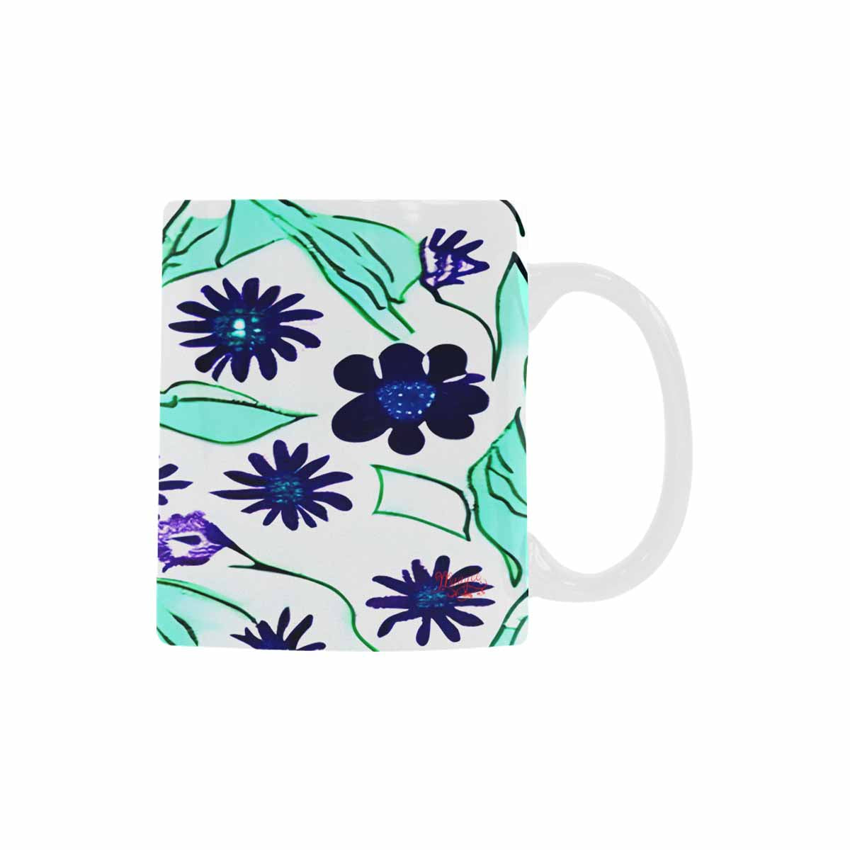 Quality Mug, coffee mug, tea cup, Bright florals, Set 1, Design 117