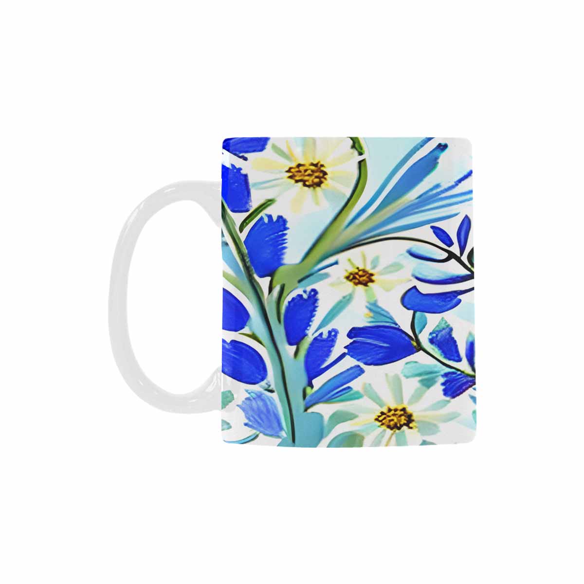 USA made Quality Mug, coffee mug, tea cup, Bright florals, Set 1, Design 12