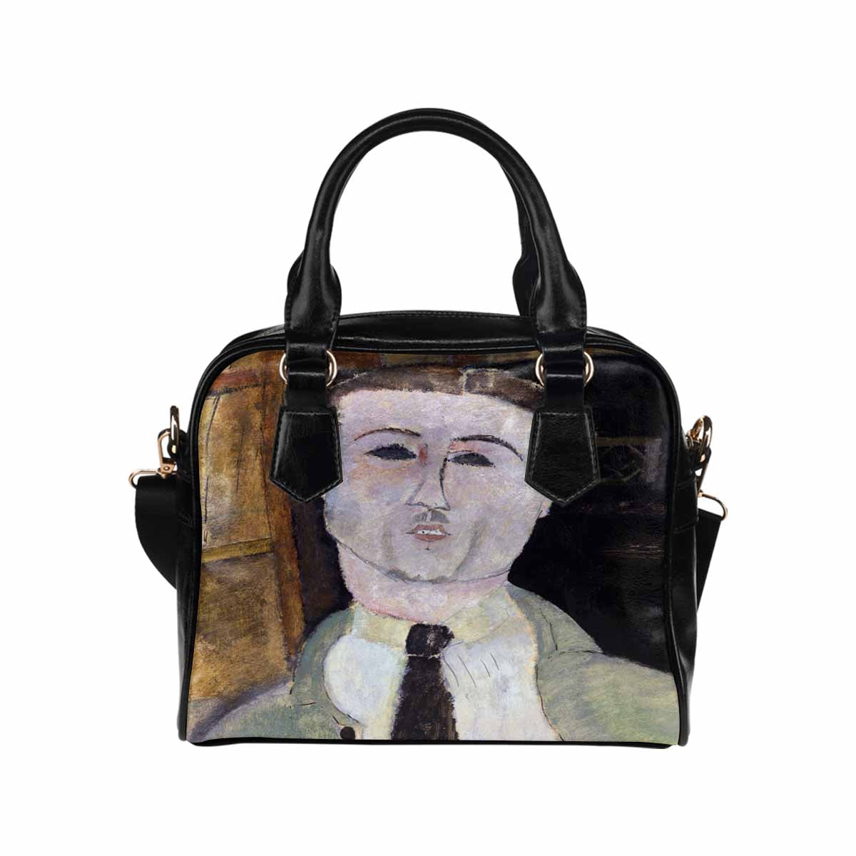 Shoulder PU Leather handbag, Modigliani design, choice of 2 colors, Paul Guillaume