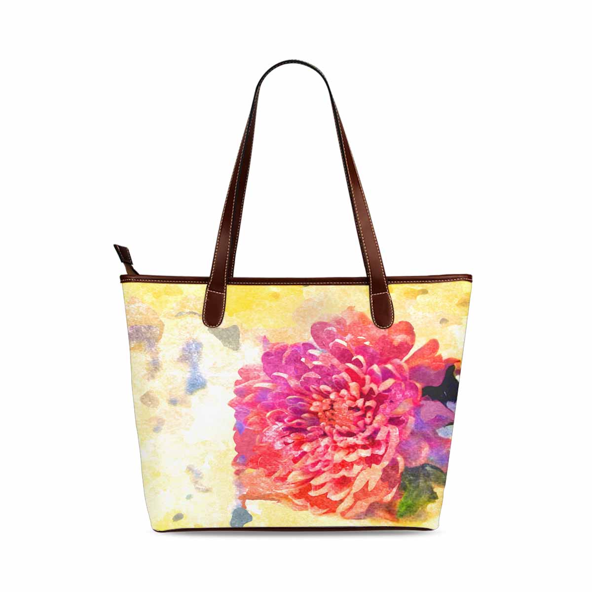 Classic Fabric handbag, watercolor floral, design 39