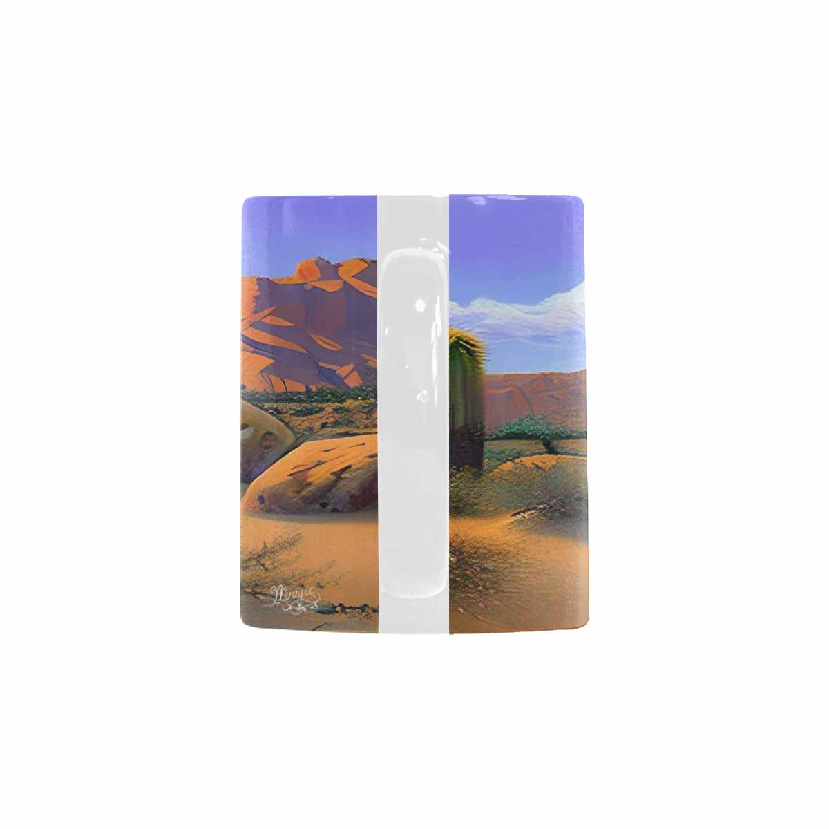 Coffee Mug, tea cup, desert scene, design 12