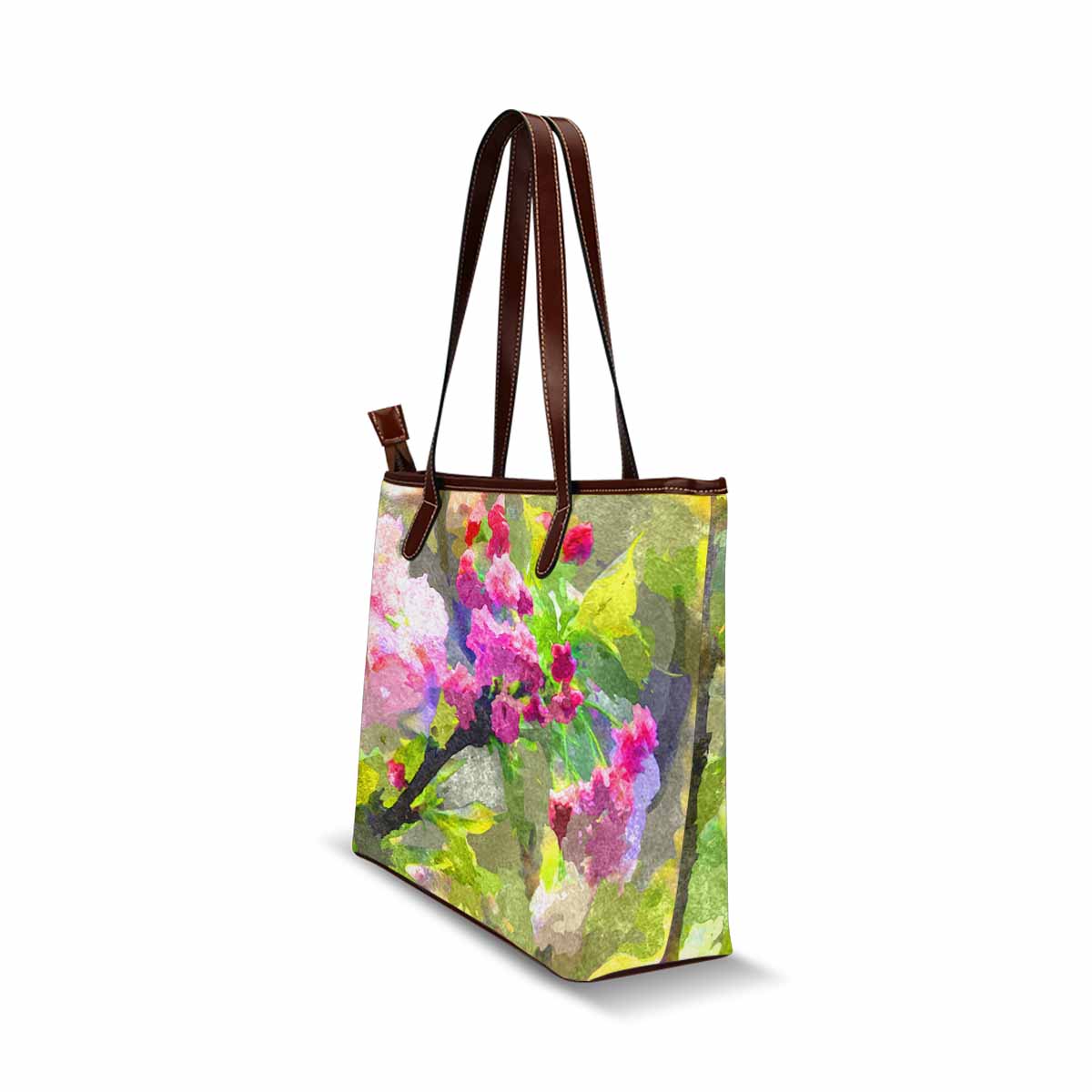 Classic Fabric handbag, watercolor floral, design 74