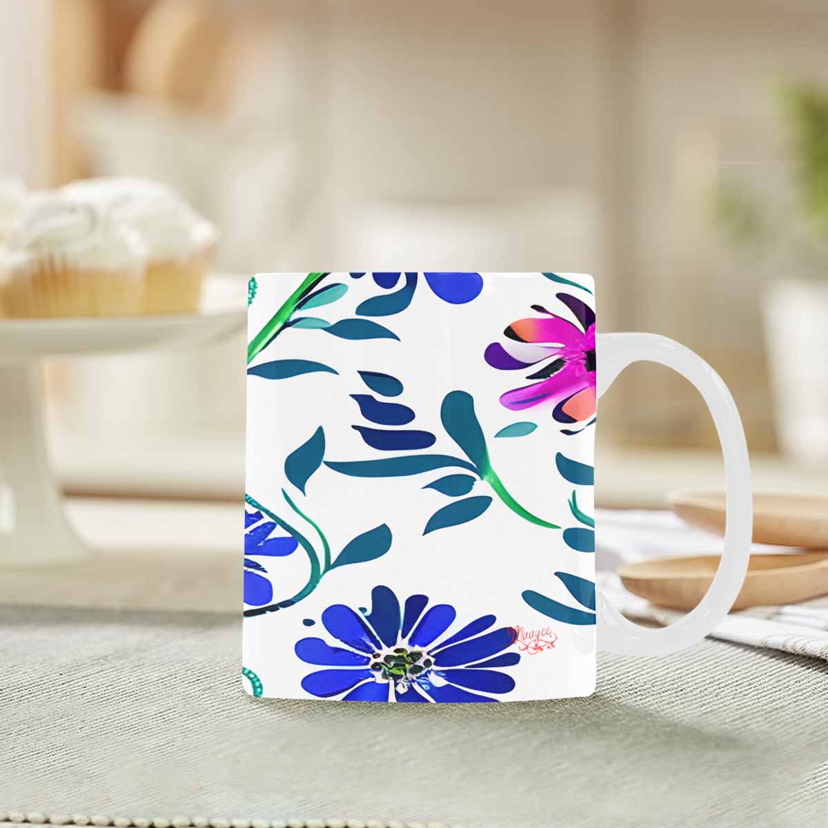Quality Mug, coffee mug, tea cup, Bright florals, Set 1, Design 129