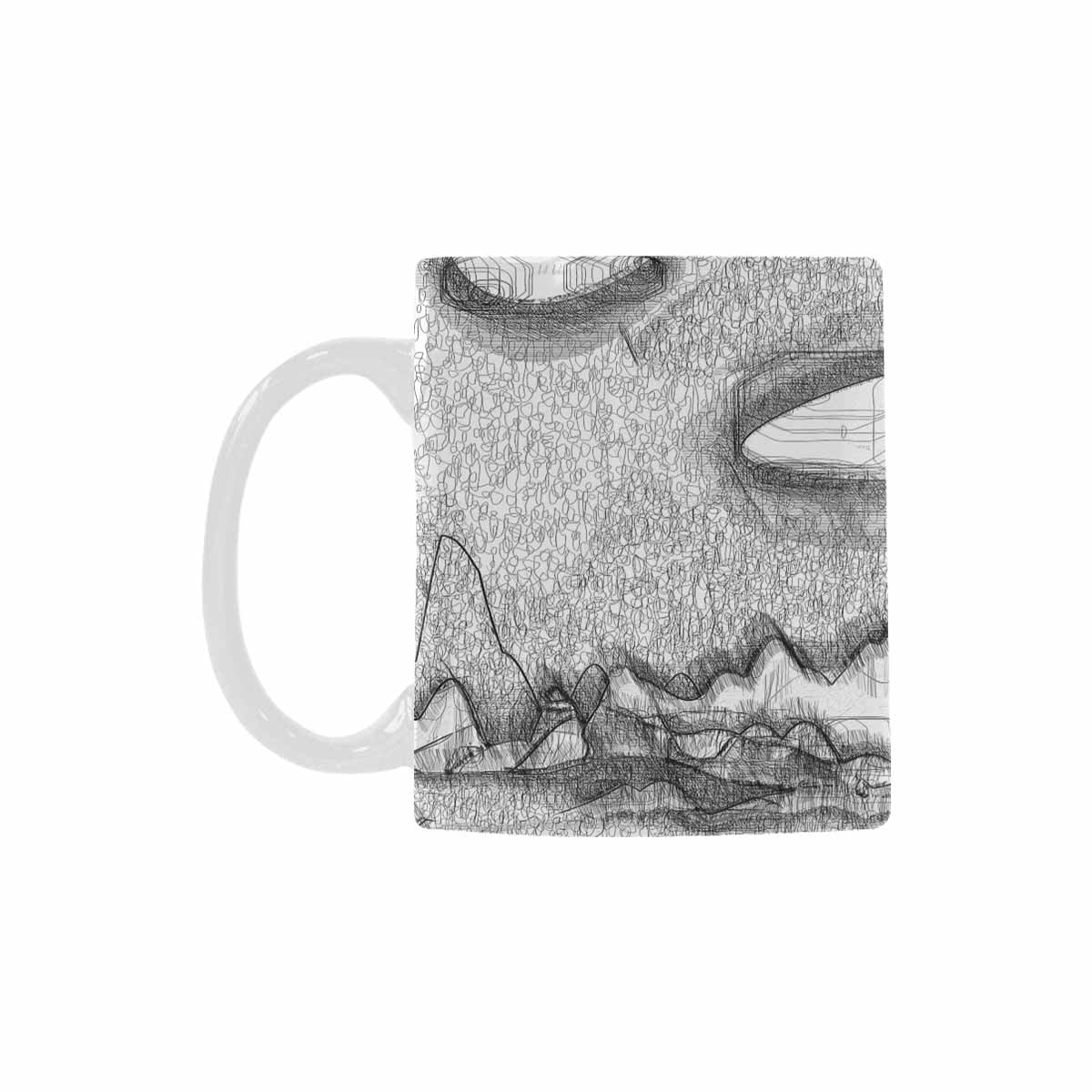 Quality Mug, coffee mug, tea cup, B & W Abstract, Set 1, design 64