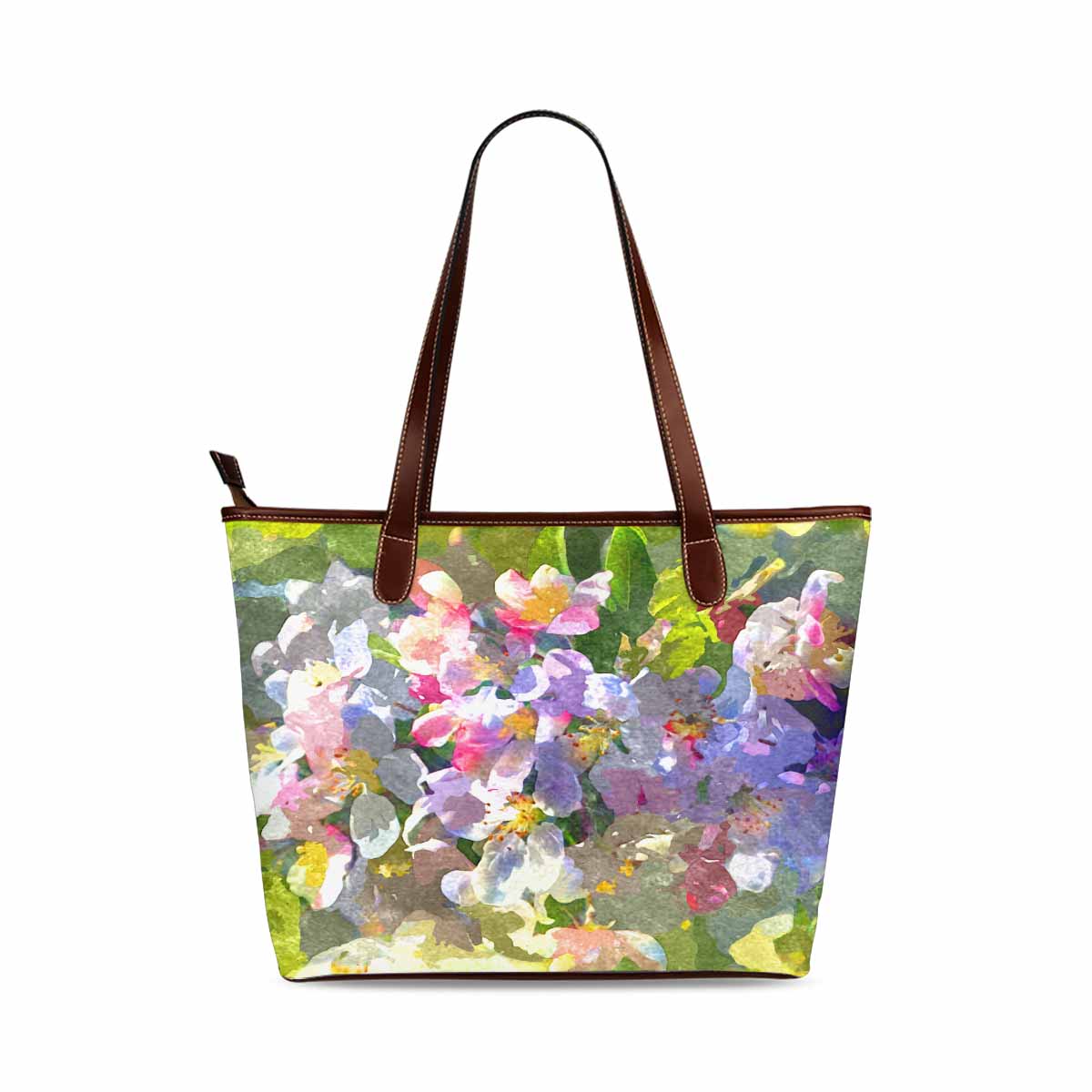 Classic Fabric handbag, watercolor floral, design 201