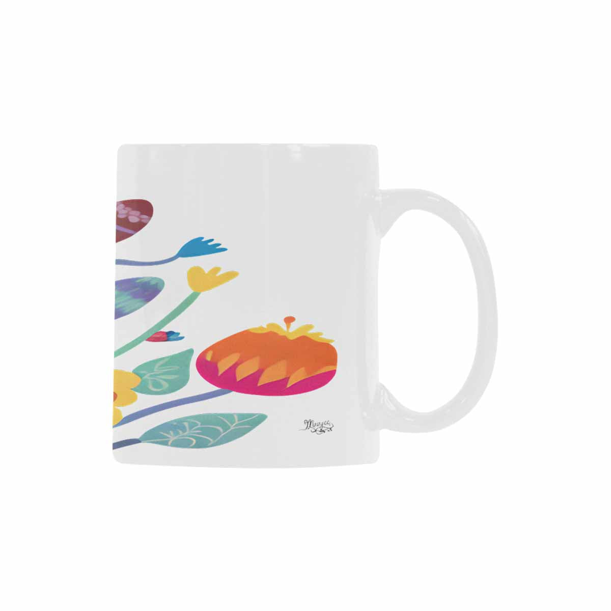 Quality Mug, coffee mug, tea cup, Bright florals, Set 2, design 55