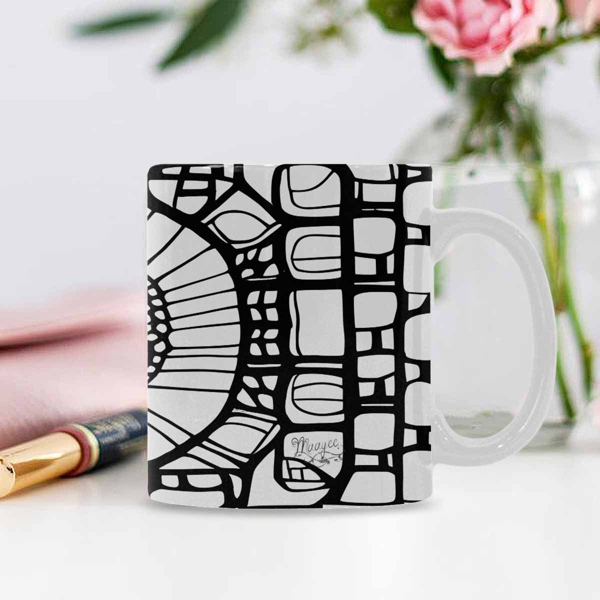 Quality Mug, coffee mug, tea cup, B & W Abstract, Set 1, design 44