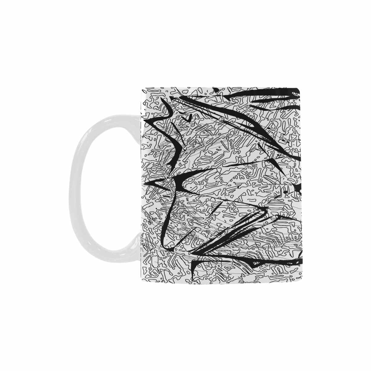 Quality Mug, coffee mug, tea cup, B & W Abstract, Set 1, design 109