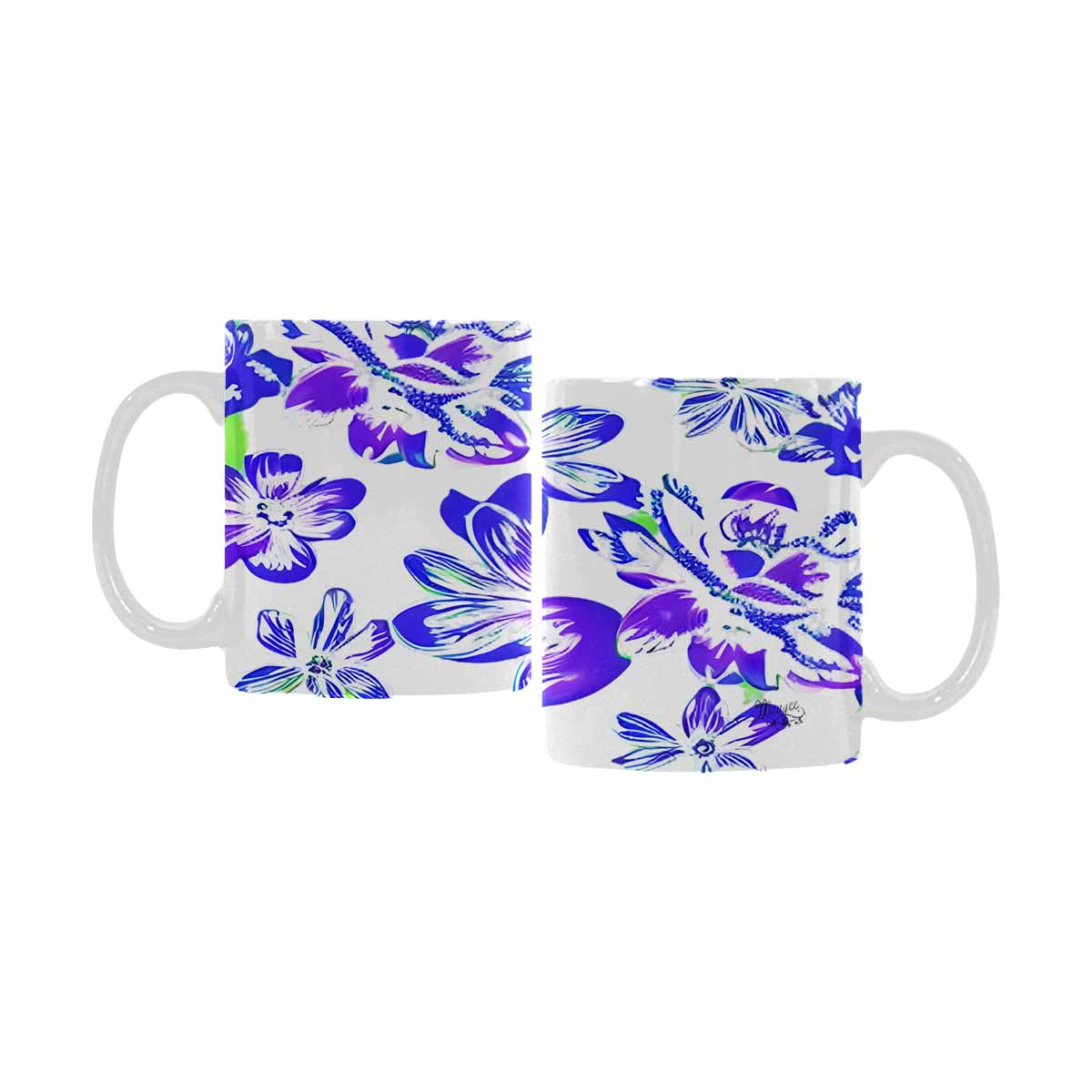 Quality Mug, coffee mug, tea cup, Bright florals, Set 1A, Design 154