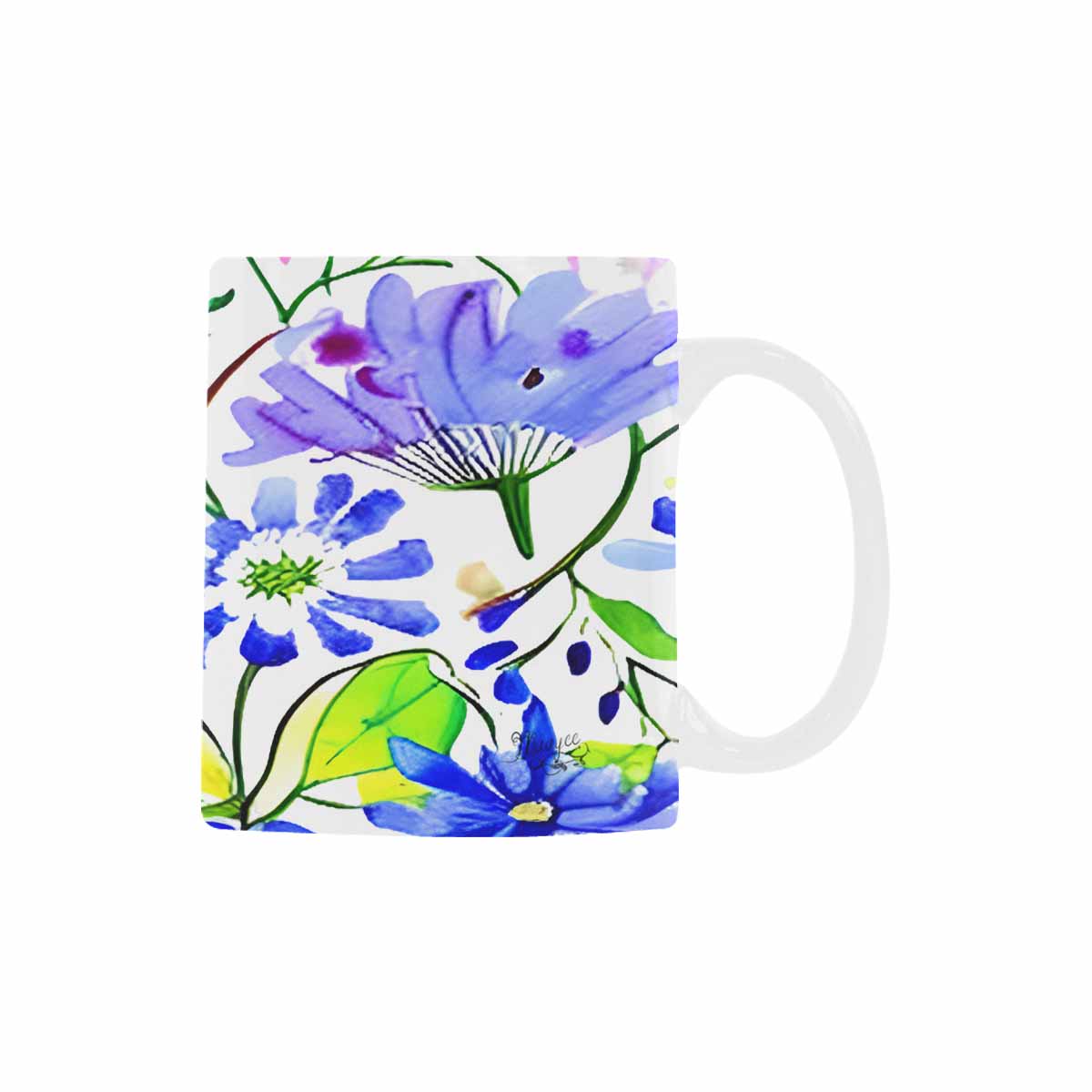 USA made Quality Mug, coffee mug, tea cup, Bright florals, Set 1A, Design 37