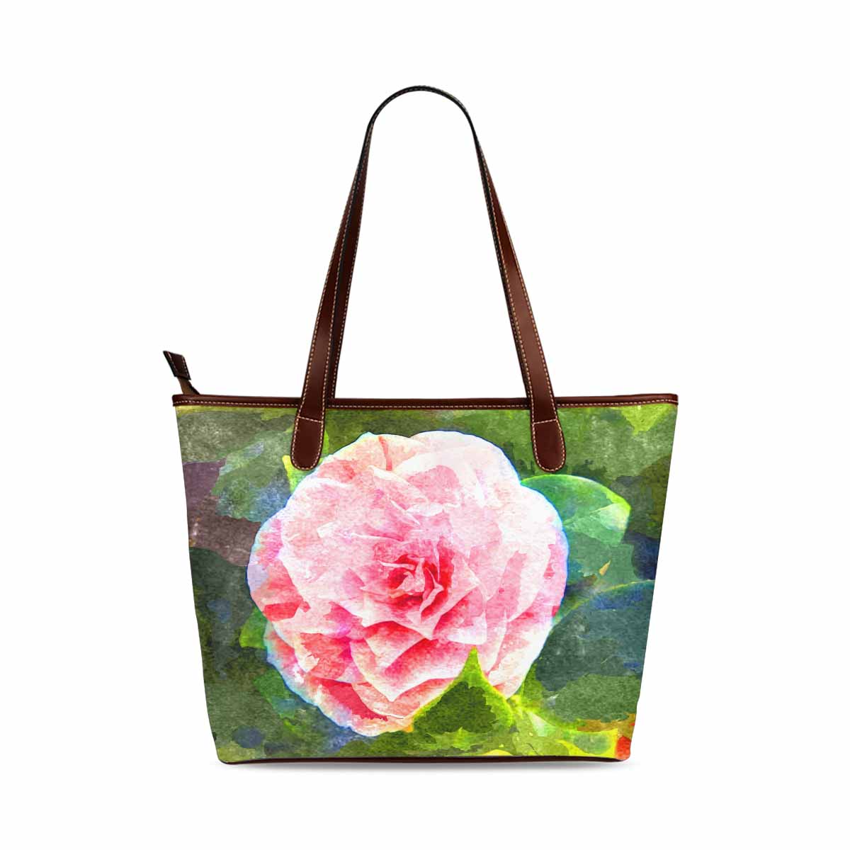 Classic Fabric handbag, watercolor floral, design 21